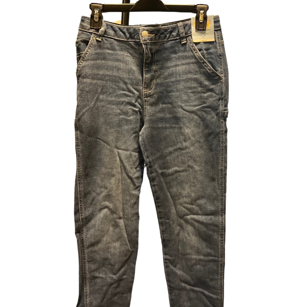 Cat and Jack Girls Ankle Straight Stretch Blue Sz 16 Jeans